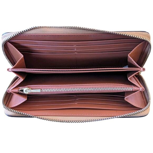 Coach Buttercup Accordion Phone Wallet Polished Pebble Leather Zip Up CC489 New - Picture 14 of 16